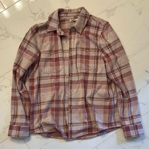 Faherty Plaid Button-Up Shirt M